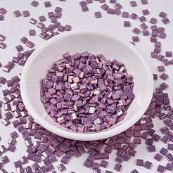 MIYUKIティラビーズ  日本製シードビーズ  2穴  （TL1867)不透明な暗い蘭の光沢  5x5x1.9mm  穴：0.8mm  約1180個/100g&nbsp;SEED-J020-TL1867