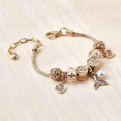 Alloy European Beads Charm Bracelets&nbsp;BJEW-F495-10G