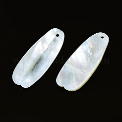 天然石ホワイトシェルペンダント  花弁  26~28x10~11x2~5mm  穴：1mm&nbsp;SHEL-N026-160A