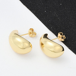 Rack Plating Brass Teardrop Stud Earrings&nbsp;EJWE-Q766-03G