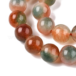 Dyed Natural White Jade Beads Strands&nbsp;G-T138-8mm-210-20