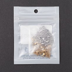 8連売り8スタイル304ステンレススチールチェーンエクステンダー  カーブチェーンとカニカン付き  24KGP本金メッキ＆ステンレススチールカラー  1連/スタイル&nbsp;STAS-YW0001-12