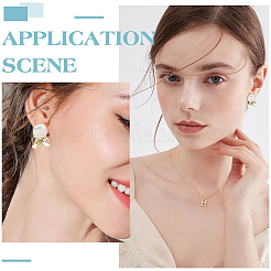 30Pcs 3 Colors Brass Stud Earring Findings&nbsp;KK-ME0002-67