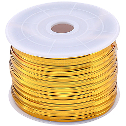 プラスチックワイヤーツイストタイ  鉄ハートと  ゴールド  4x0.2mm  約100ヤード/ロール（300フィート/ロール）&nbsp;AJEW-CP0011-18