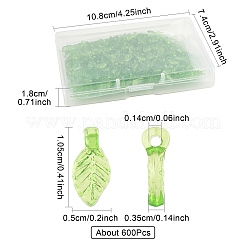 600Pcs Transparent Acrylic Charms&nbsp;MACR-FS0002-21