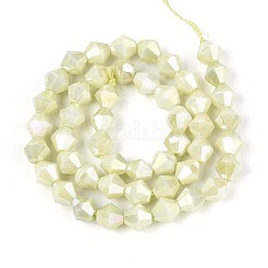 Anti-Tarnish Electroplate Glass Beads Strands&nbsp;GLAA-T025-8mm-13J