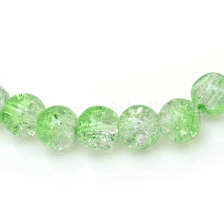 Baking Paint Crackle Glass Beads Strands&nbsp;X-CCG-S001-4mm-13