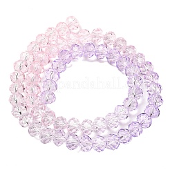 Transparent Painted Glass Beads Strands&nbsp;DGLA-A034-T6mm-A05