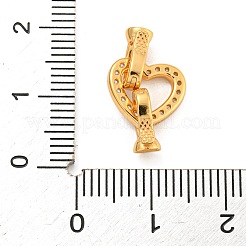 925 Sterling Silver Micro Pave Clear Cubic Zirconia Fold Over Clasps&nbsp;STER-U001-08G