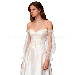 Polyester Detachable Mesh Puff Sleeves&nbsp;AJEW-WH0485-43B