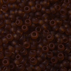 トーホー 8/0ラウンドビーズ  日本製シードビーズ  （941f）スモークトパーズ透明マット  3mm  穴：1mm  約1110個/50g&nbsp;SEED-XTR08-0941F