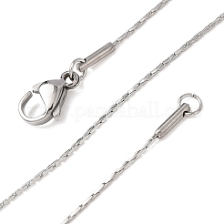 変色しにくい304ステンレススチールボストンチェーンネックレス  カニカン付き  ステンレス鋼色  18.1インチ（46cm）  0.8mm&nbsp;STAS-O053-15P