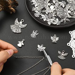 30Pcs 6 Styles Tibetan Style Alloy Pendants&nbsp;TIBEP-YW0012-41
