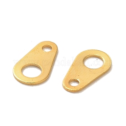 真鍮チェーン延長コネクター  鉛フリー＆カドミウムフリー  ゴールドカラー  9x5x0.5mm  穴：1.2mmと2.5mm&nbsp;KK-R211-12G