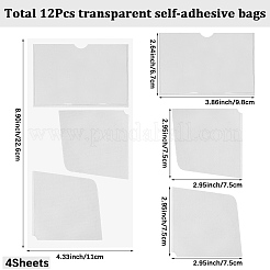 PVC Travel Notebook Storage Bag with 3 Pocket Stickers&nbsp;AJEW-CP0011-51
