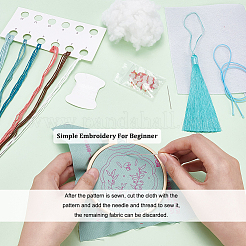 DIY Embroidery Flower Shape Sachet Pendant Decoration Kits&nbsp;DIY-WH0033-57B