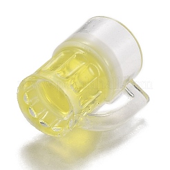 プラスチックペンダントの飾り  生ビール  きいろ  20.5x18.5x14mm&nbsp;KY-A001-01