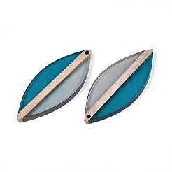 Transparent Resin & Wood Pendants&nbsp;RESI-T057-63A