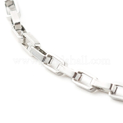 変色しない304ステンレススチールベネチアンチェーンブレスレット  ステンレス鋼色  7.40インチ（188mm）&nbsp;BJEW-JB06610