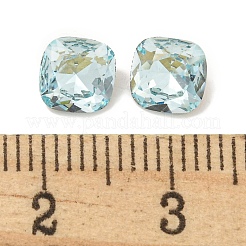 ガラスラインストーンカボション  尖ったバック＆バックメッキ  多面カット  正方形  光azore  6x6x3.5mm&nbsp;RGLA-L029-14A-263