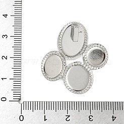 304 Stainless Steel Pendant Cabochon Settings&nbsp;STAS-D376-21P