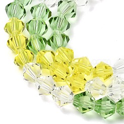 Transparent Gradient Color Glass Beads Strands&nbsp;GLAA-F131-01C-08
