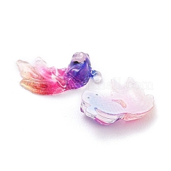 クリア樹脂カボション  DIY装飾用  金魚  パープル  11x7.5x3mm&nbsp;RESI-G022-01A