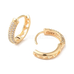Ring Cubic Zirconia Hoop Earrings&nbsp;EJEW-P292-10G