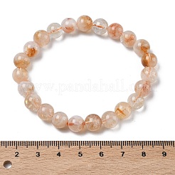 Natural Citrine Round Beads Stretch Bracelets for Women&nbsp;BJEW-Z158-03C-03