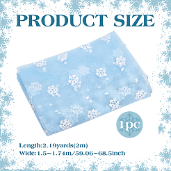 2M Polyester Snowflake Mesh Fabrics&nbsp;DIY-WH0622-388A