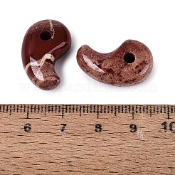 天然の赤い虹ジャスパーペンダント  勾玉  21.5~22.5x12.5~14x6.5~8.5mm  穴：3~3.5mm&nbsp;G-S294-07B-07