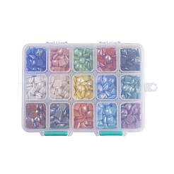 15 Colors Pearlized Plated Handmade Porcelain Cabochons&nbsp;PORC-JP0001-03-B