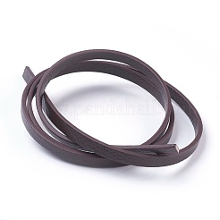 マイクロファイバーpuレザーコード  フラット  ココナッツブラウン  7.5x3mm  約1.09ヤード（1m）/連&nbsp;WL-F010-01B-7.5mm