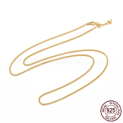女性用 925 スターリングシルバー ウィート チェーン ネックレス  18KGP本金メッキ  21.65インチ（55cm）&nbsp;STER-I021-02B-G