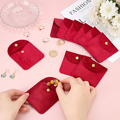 12Pcs Velvet Jewelry Storage Bags with Snap Button for Earrings Rings Bracelets&nbsp;ABAG-UN0001-17B