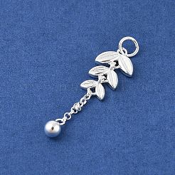 925 Sterling Silver Wheat Tassel Pendants&nbsp;STER-D288-02S