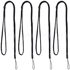 ポリエステルネックストラップ6本  名刺ストラップ  absのプラスチックパーツ  ブラック  534x11x6.5mm&nbsp;AJEW-GF0012-64