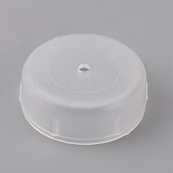 プラスチック製の椅子の脚の床プロテクター  椅子の脚カバー  フラットラウンド  透明  32.5x12mm  穴：2.5mm&nbsp;AJEW-WH0307-11