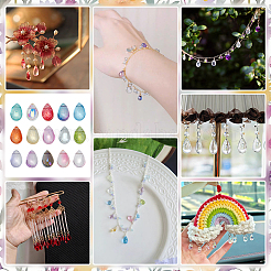 150Pcs 15 Colors Glass Pendants&nbsp;GLAA-PH0003-65