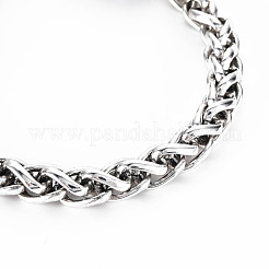 Men's Alloy Wheat Chain Bracelets&nbsp;BJEW-N015-004