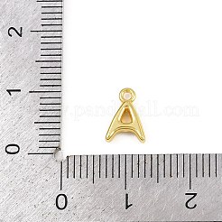 304ステンレススチールチャーム  文字az  ラックめっき  長持ちメッキ  ゴールドカラー  9~9.5x2.5~8.5x1.5~2mm  穴：1.2mm&nbsp;KK-I352-02G