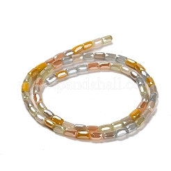 電気メッキガラスビーズセット  多面カット  コラム  ゴールド  6~6.5x4mm  穴：0.8mm  約80個/連  20.12~20.24インチ（51.1~51.4cm）&nbsp;EGLA-D030-08F