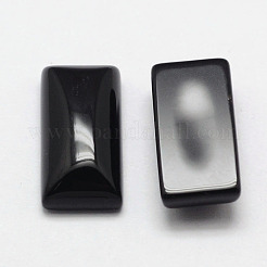 Rectangle Natural Dyed & Heated Black Agate Cabochons&nbsp;G-K031-03