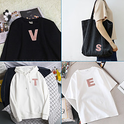 アルファベットラインストーンパッチ  アップリケにアイロン/縫い付け  マスクと衣装のアクセサリー  洋服用  バッグパンツ  靴  携帯ケース  ピンク  54~60x17~69x2.5mm  26個/セット&nbsp;FW-TAC0001-01D
