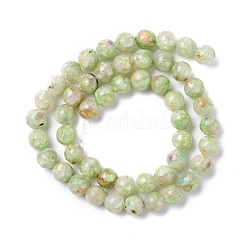 Assembled Synthetic Green Fluorite and Selenite Beads Strands&nbsp;G-K317-A16