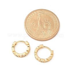 真鍮製マイクロパヴェキュービックジルコニアフープピアス  正方形  14KGP本金メッキ  13x13.5x3mm&nbsp;EJEW-H152-01E-G