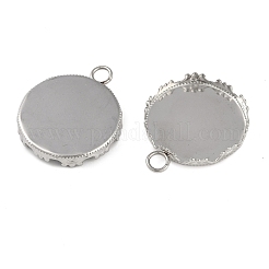 Non-Tarnish 304 Stainless Steel Pendant Cabochon Settings&nbsp;STAS-Z070-01P-03
