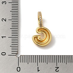 Brass Micro Pave Cubic Zirconia Pendants&nbsp;KK-K345-13G-G