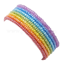 7 PCS Rainbow Style Glass Seed Beads Bracelets for Women&nbsp;BJEW-JB10067