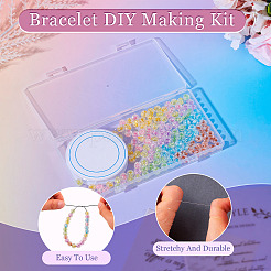 DIYアクリルラウンドビーズストレッチブレスレット作成キット  ミックスカラー  0.6~8mm  穴：1.8mm&nbsp;DIY-TA0009-87